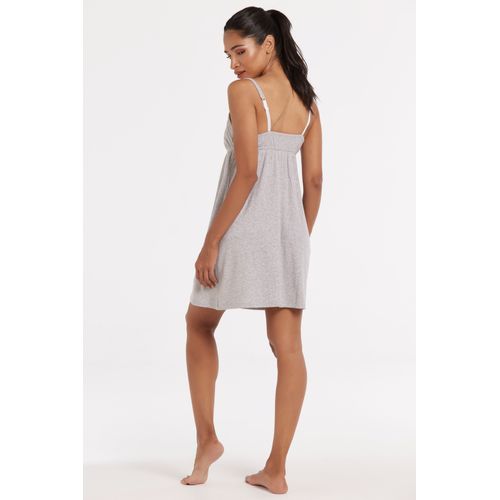 Camisón maternal básico con puntilla